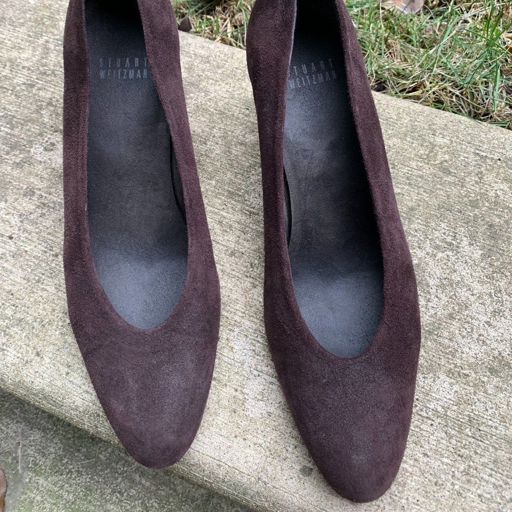 Stuart Weitzman 7B Brown Suede Heels